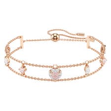 Image of Swarovski Rose Gold Bracelet One Collection Ladies Jewellery Heart NEW GENUINE