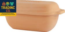 Image of Eurita Clay Roaster, Non-Stick Bread Pan & Lid, Healthy Clay Pot Cooking, with F