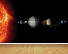 Image of Space Planets Solar System Wall Art Wall Mural Wallpaper fit with standard paste