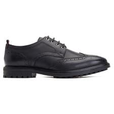 Image of Base London Yukon Grain Mens Shoes Leather Smart Formal Designer Shoes Black