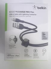 Image of Belkin Boost Charge Pro Flex Usb-A Cable with Lightning Connector+strap 3 Meter