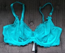 Image of Ann Summers Cadence  Aqua Fuller Bust Non Padded Balcony Bra Size 34DD