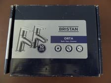 Image of Bristan Orta Modern Chrome Bath Pillar Taps BNIB