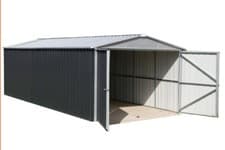 Image of YARDMASTER METAL GARAGE 5x3m 17ft 10ft BUILDING APEX DOUBLE DOORS 17x10 STORAGE
