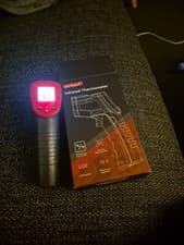 Image of Sealey VS904 Infrared Laser Digital Thermometer 12:1 - Black/Red