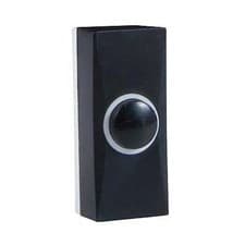 Image of Black Door Bell Push Button Byron 7900 Wired 00.640.16 Smartwares Surface Mount