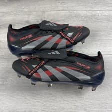 Image of Adidas Predator Elite Tongue FG Football Boots ‘Black’ - Size UK 6 / EU 39 1/3