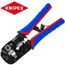 Image of Knipex 97 51 13 Crimping Pliers For RJ45 Western Plugs - Cuts - Strips - Crimps 