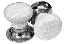 Image of Ceramic and Glass Room Door Knobs Mortice Door Knobs Door Turners Shabby Chic