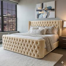 Image of LOXLEY CHESTERFIELD QUEEN REGAL BED FRAME DOUBLE KING SUPER KING/ HANDMADE IN UK