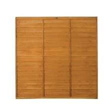Image of Dip Treated Overlap Fence Panel 6x6ft Timber Garden Privacy Panel
