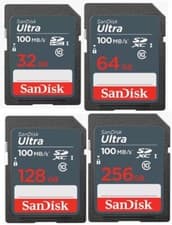 Image of SanDisk Ultra SD Card 32GB 64GB 128GB 256GB SDHC SDXC Class 10 UHS-I 4 Cameras