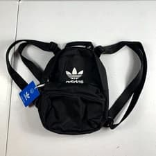 Image of Adidas Originals Trefoil 2.0 Mini Backpack Bag Black White Logo Strap #GA5073