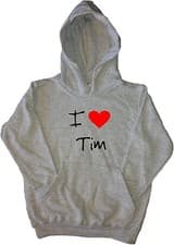 Image of I Love Heart Tim Kids Hoodie Sweatshirt