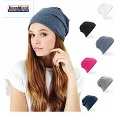 Image of Soft Cotton Jersey Beanie Hat Alopecia Hair Loss Cancer Chemo Stretch Festival