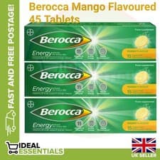 Image of BEROCCA Mango Flavoured Effervescent Tablets.- 3 pack X 15