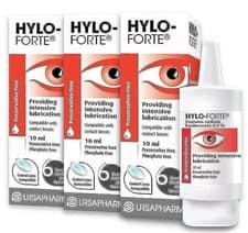 Image of 3 x Packs Hylo-Forte 10 ml Lubricating Eye Drops. Free Postage. UK STOCK