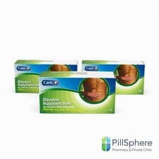 Image of 3 x Care Glycerin Suppositories 4g | Fast Constipation Relief | Adults