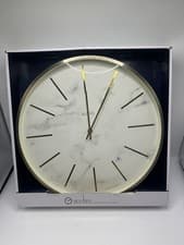 Image of Acctim Luxe Metal Analogue Quartz Wall Clock, 39cm, Brushed Brass