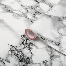 Image of d-c-fix MARBLE White Grey 67.5cmx2m sticky back plastic vinyl wrap film 3468031