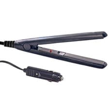 Image of 12V Compact Travel Festival Camping Portable In Car Hair Straighteners- Black