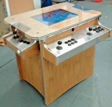 Image of Arcade Machine 1000 Retro Games 2 Player Oak Cocktail Table Arcade, 2yr warranty