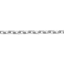 Image of Diamond Cut Trace Chain Necklace 9ct White Gold 375 Hallmarked British Made 61cm