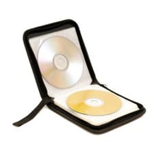 Image of GROOV-E OXFORD CLOTH CD/DVD WALLET WITH 40 SLEEVES - BLACK - GVPC09BK
