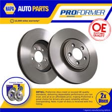 Image of 2x Brake Discs Pair Vented Front 326mm PBD8628 Proformer Set C2C25336 New