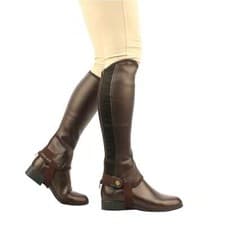 Image of Saxon Equileather Half Chaps - Brown