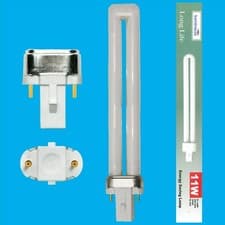 Image of 6x 11W G23 2 pin Low Energy CFL PL-S PLS Stick Light Bulbs 3500K White Lamp
