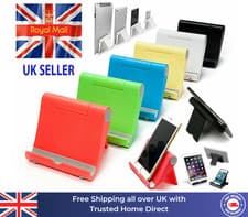 Image of Phone Stand Desk Holder For Cell Tablet Adjustable iPad iPhone Samsung Foldable