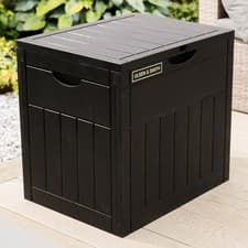 Image of Lockable Outdoor Garden Plastic Storage Box 126L Weather Resistant Container Box