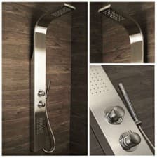 Image of Shower Panel Column Tower w/ Body Jets Waterfall Bathroom Thermostatic Manual
