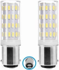 Image of BA15D LED Bulb 12V 24V Double Contact 5W Cold White Interior Exterior 2-Pack