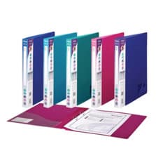 Image of 10 Snopake Polypropylene 2 A4 Ring 25mm Electra Assorted Ring Binders +Free 24h