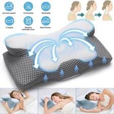 Image of LUXURY MEMORY FOAM AIR FLOW PILLOW ORTHOPAEDIC POSTURE MOULDS TO HEAD NECK SPINE