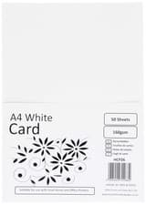 Image of A4 160 gsm Card White (Pack of 50 Sheets)