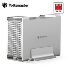 Image of 2 Bay Dual RAID Hard Drive Enclosure USB3.2 Type C For 3.5" SATA HDDs 32T 10Gbps