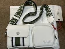 Image of Bnwt Ted Baker Ladies Serena Crossbody Bag RRP £110 White & Green Sport