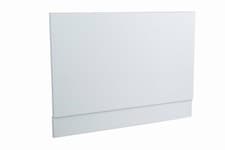 Image of Bathroom High Gloss White 800 mm Wrapped Wood Bath End Panel
