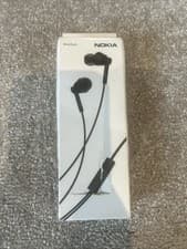 Image of Nokia WB-101 Wired Buds In-Ear Headphones with Microphone. Black. ( Damaged Box)