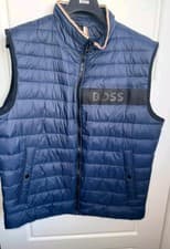 Image of Hugo Boss Navy Logo Gilet M/L RRP £330