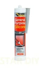 Image of General Purpose Silicone Sealant WITH gun C3 270 ml Clear White Brown Black Grey