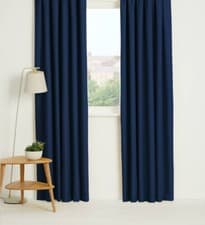 Image of Thermal Blackout Curtains Ready Made Eyelet Ring Top or Pencil Pleat + Tie Backs