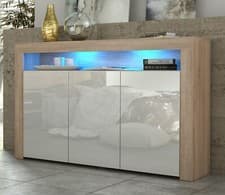 Image of TV Unit 155cm Sideboard Cabinet TV Stand Living Room High Gloss Doors