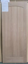 Image of Oak External Door Cottage Arched Grooved - 3 sizes available.
