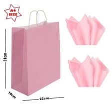 Image of Gift Bags 10 x Paper Party SIZE A4 ~ Boutique Shop Carrier Bag & Tissue Wrap