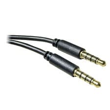 Image of 3.5mm Male to 3.5 4 Pole / 3 Ring AV Audio Visual Cable Lead Mini Jack - BLACK