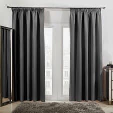 Image of Dreamscene Pencil Pleat Blackout Curtains PAIR of Ready Made Thermal Tape Top